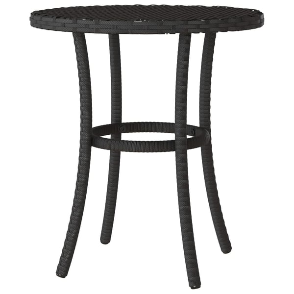 vidaXL bistrosæt til haven 3 dele med hynder polyrattan sort