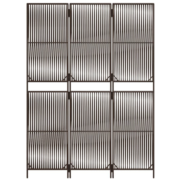 vidaXL rumdeler 3 paneler polyrattan brun