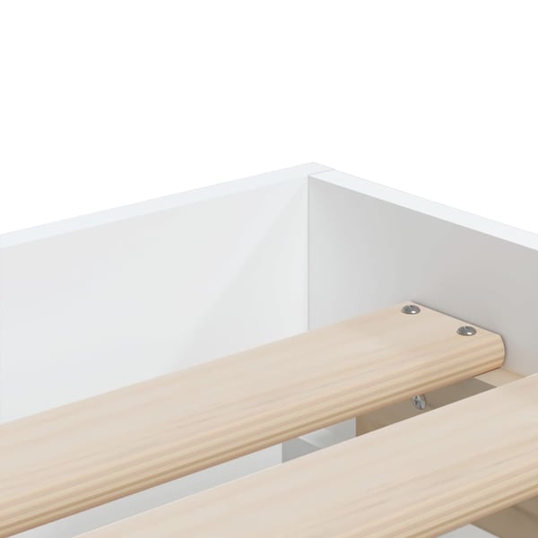 vidaXL Sengeramme med skuffer hvit 75x190 cm konstruert tre