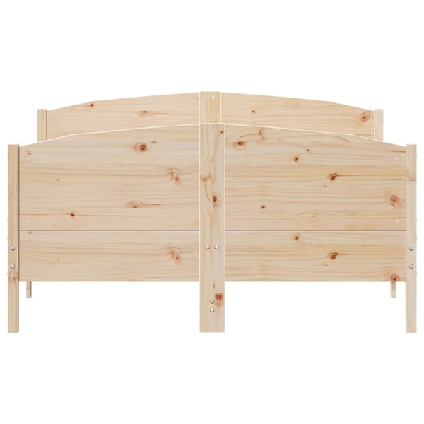 vidaXL Sengeramme uten madrass hvit 135x190 cm heltre furu