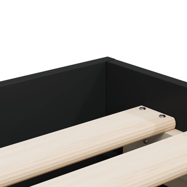 vidaXL Sengeramme med skuffer svart 90x190 cm konstruert tre