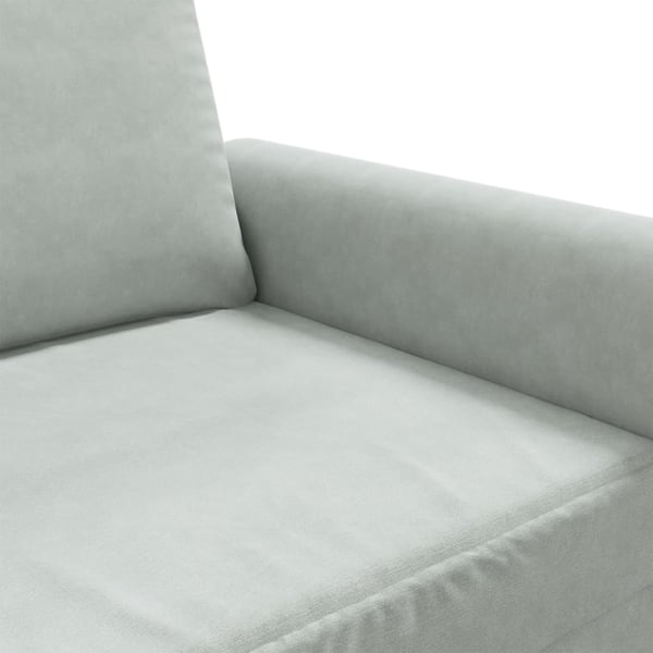 vidaXL 2-sitssoffa ljusgrå 120 cm sammet