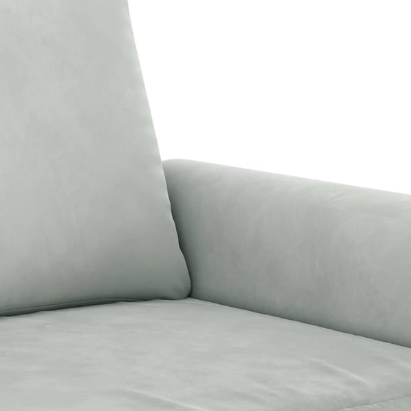 vidaXL sofasæt 2 dele med puder velour lysegrå