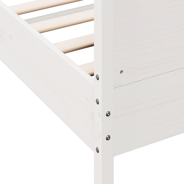 vidaXL Sengeramme uten madrass hvit 135x190 cm heltre furu
