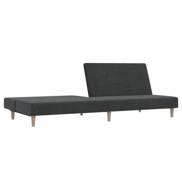vidaXL Bäddsoffa 2-sits mörkgrå tyg
