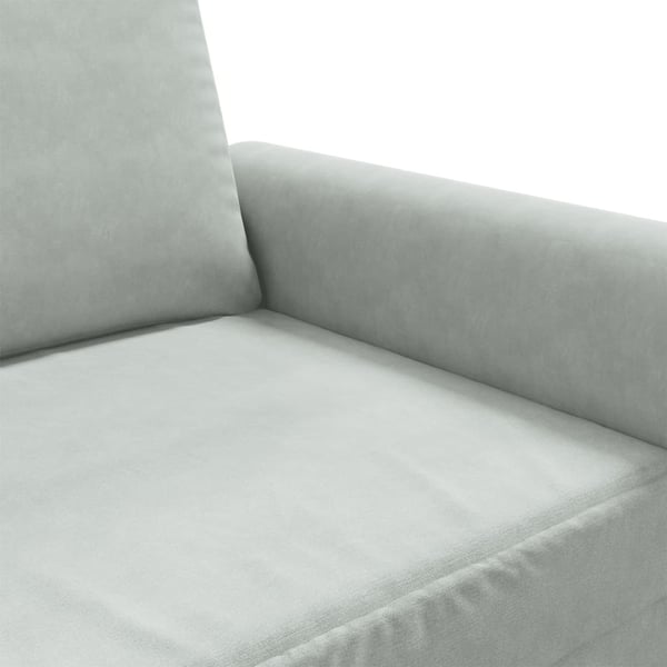 vidaXL 2-sitssoffa ljusgrå 140 cm sammet
