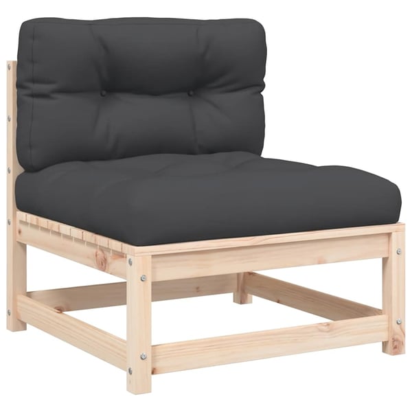 vidaXL 2-personers havesofa m. hynder massivt fyrretræ