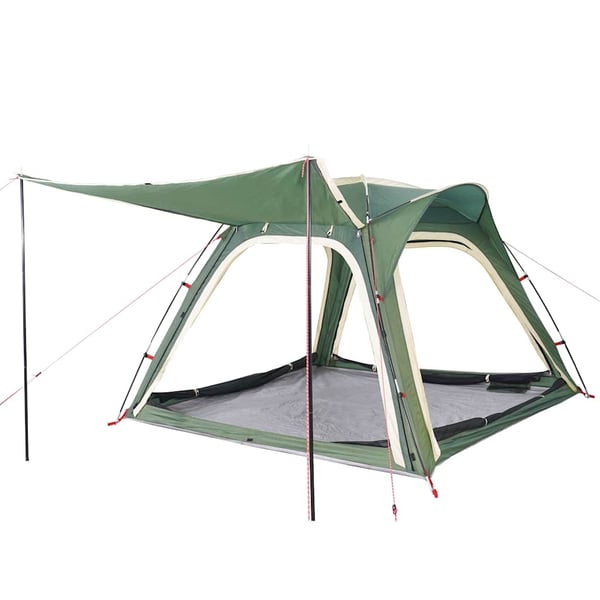 vidaXL 4-personers campingtelt vandtæt quick-release grøn