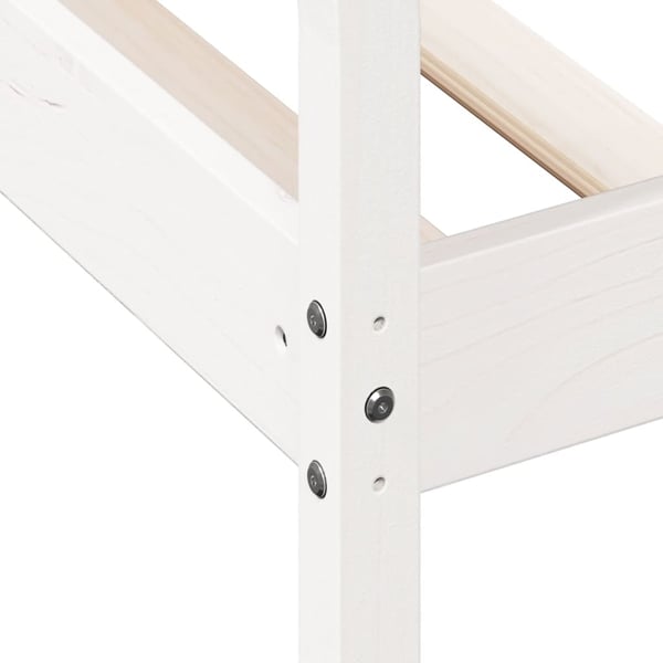 vidaXL Dagseng uten madrass hvit 100x200 cm heltre furu