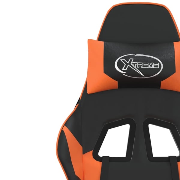 vidaXL Gamingstol svart och orange konstläder