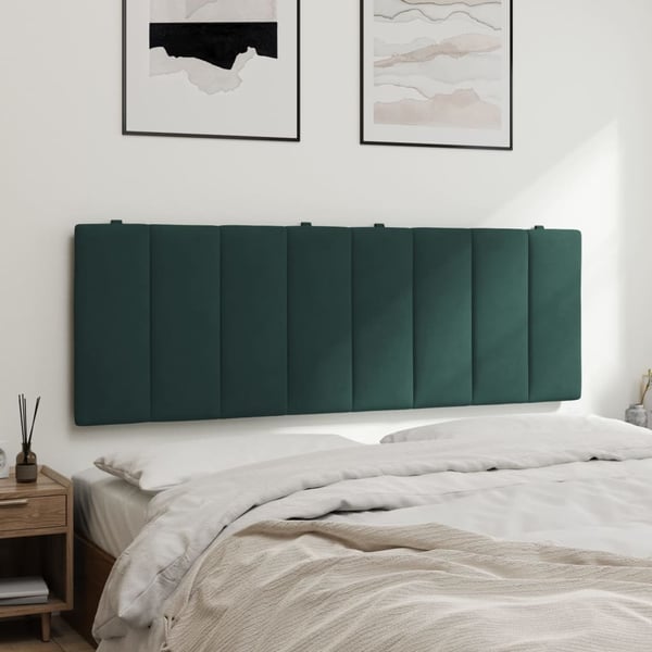 vidaXL gavlpude 140 cm velour mørkegrøn
