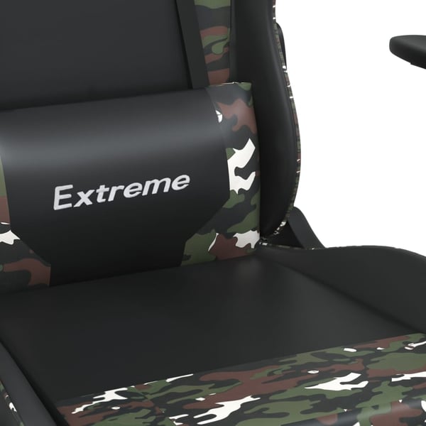 vidaXL gamingstol kunstlæder sort og camouflage