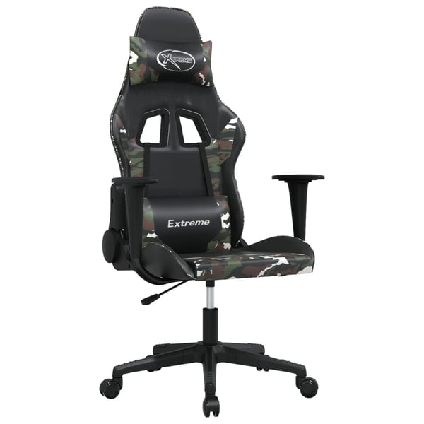 vidaXL gamingstol kunstlæder sort og camouflage