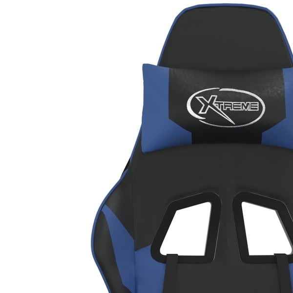 vidaXL gamingstol m. massagefunktion kunstlæder sort og blå