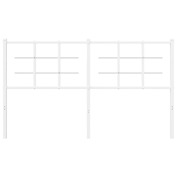 vidaXL Utskiftbar sengegavl i metall hvit 160 cm