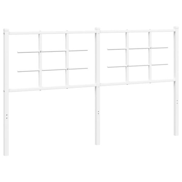 vidaXL Utskiftbar sengegavl i metall hvit 160 cm