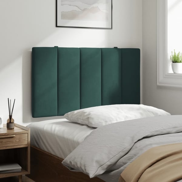 vidaXL gavlpude 90 cm velour mørkegrøn