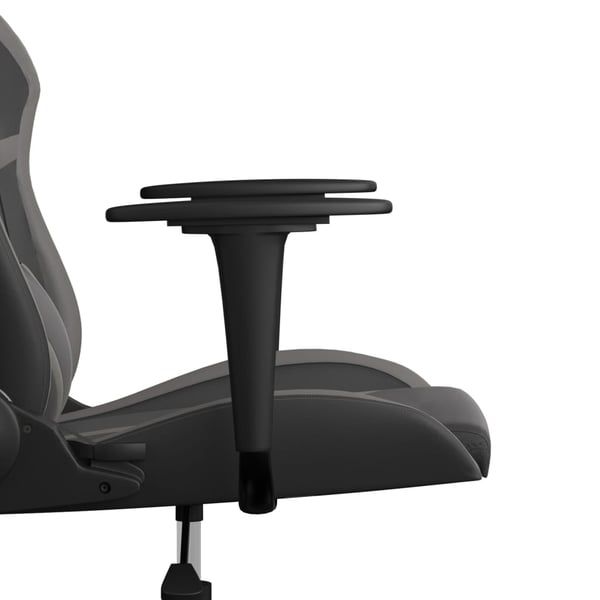 vidaXL Gamingstol med massage svart och grå konstläder