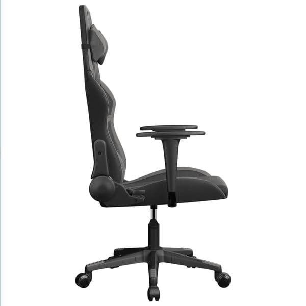 vidaXL Gamingstol med massage svart och grå konstläder