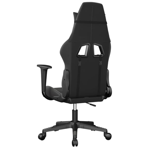 vidaXL Gamingstol med massage svart och grå konstläder