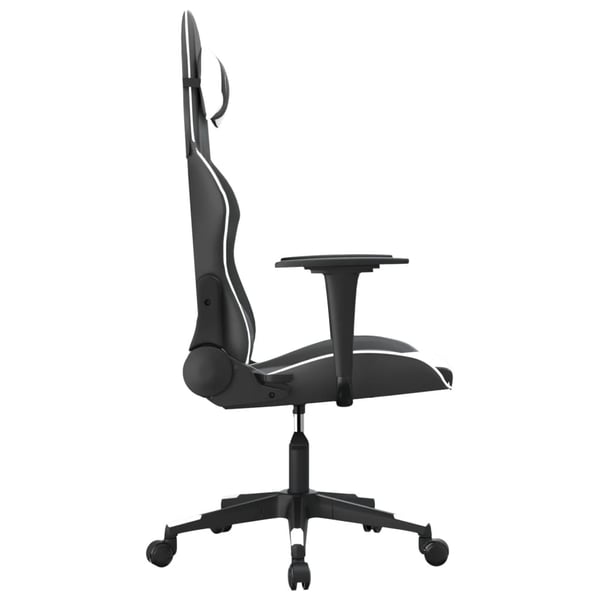 vidaXL gamingstol med massagefunktion kunstlæder sort og hvid