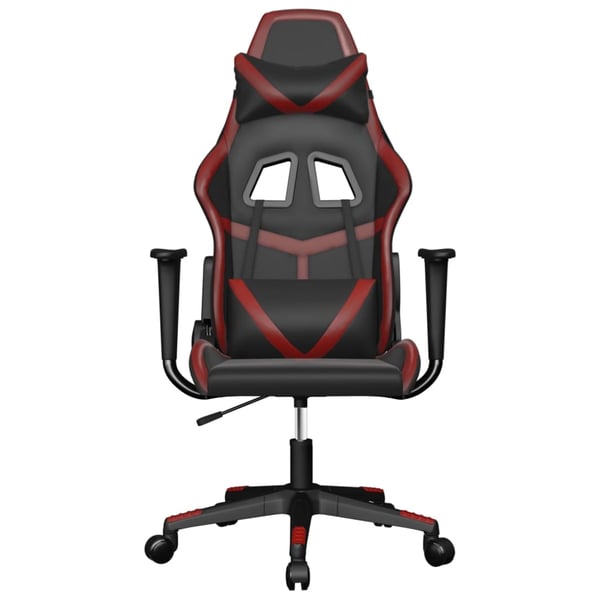 vidaXL gamingstol m. massagefunktion kunstlæder sort og vinrød
