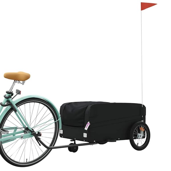 vidaXL cykelanhænger 45 kg jern sort