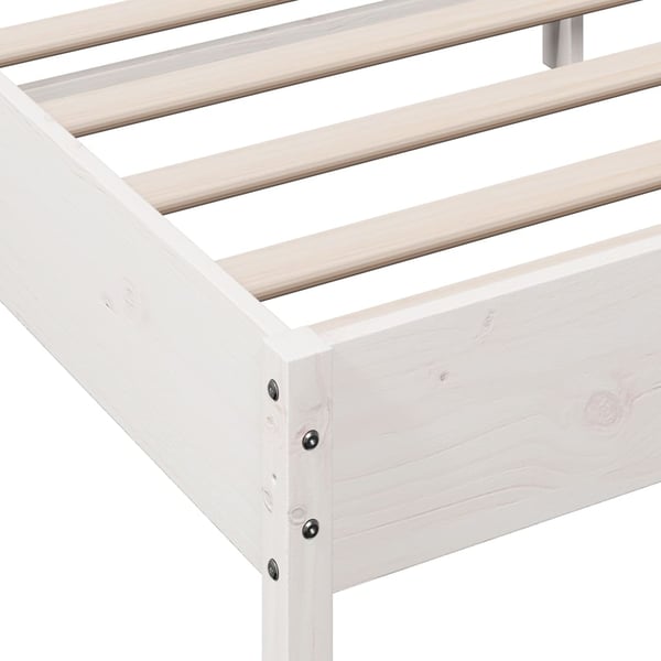 vidaXL Sengeramme uten madrass hvit 75x190 cm heltre furu