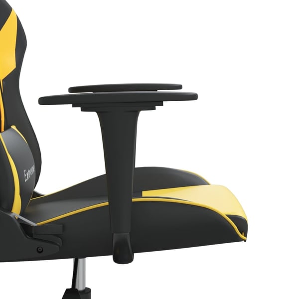vidaXL gamingstol kunstlæder sort guldfarvet