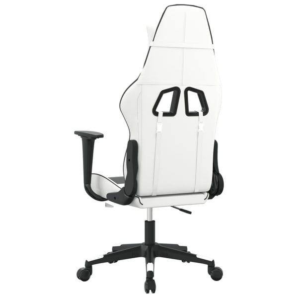 vidaXL gamingstol kunstlæder hvid og sort