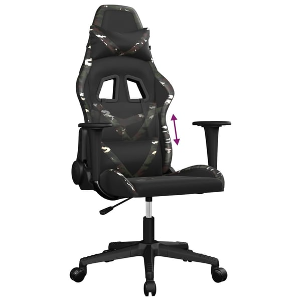 vidaXL gamingstol kunstlæder sort og camouflage