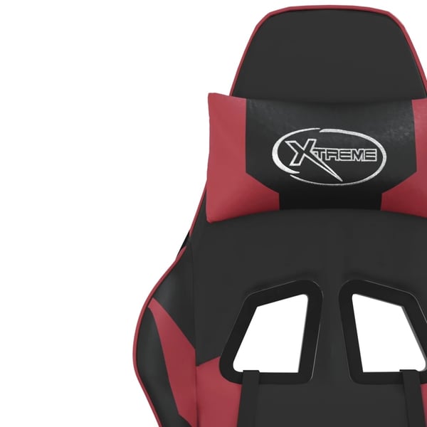 vidaXL gamingstol m. massagefunktion kunstlæder sort og vinrød