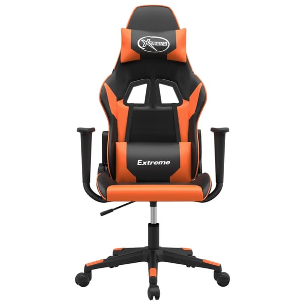 vidaXL gamingstol m. massagefunktion kunstlæder sort og orange