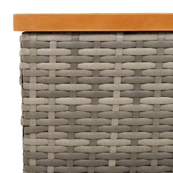 vidaXL skjuler til parasolfod 70x70x25 cm polyrattan og akacietræ grå