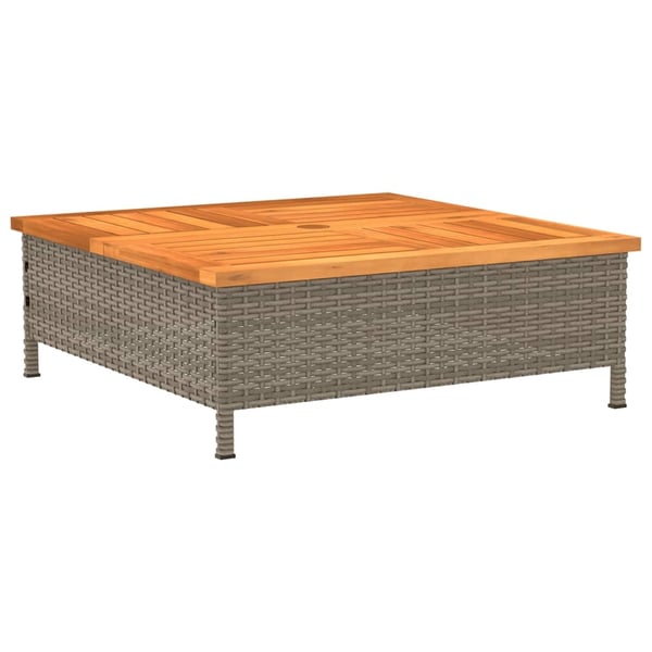 vidaXL skjuler til parasolfod 70x70x25 cm polyrattan og akacietræ grå
