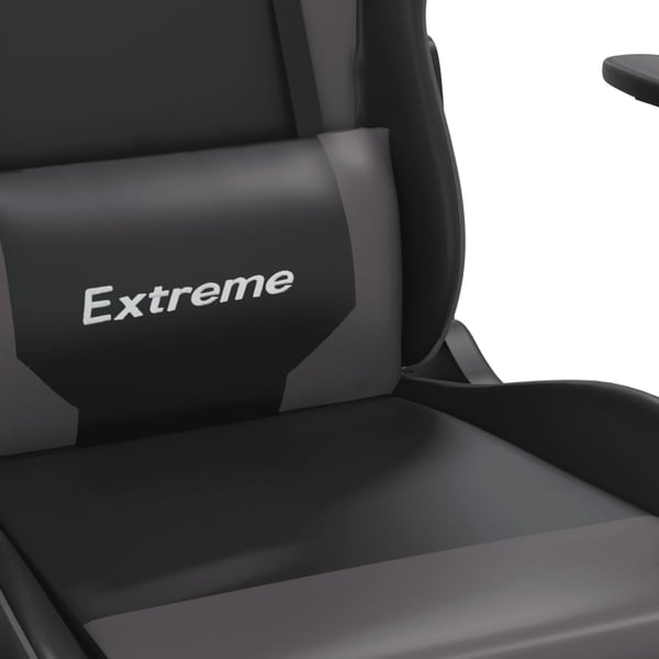 vidaXL gamingstol m. massagefunktion kunstlæder sort og grå