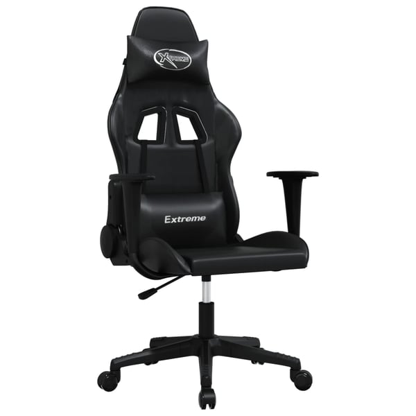 vidaXL gamingstol med massagefunktion kunstlæder sort