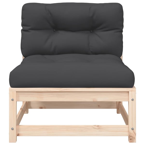 vidaXL sofa med hynder og fodskammel uden armlæn