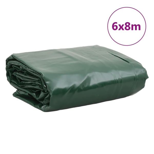 vidaXL presenning 6x8 m 650 g/m² grøn