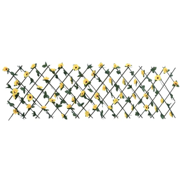 vidaXL Utvidbart espalier med kunstig eføy 5 stk gul 180x60 cm