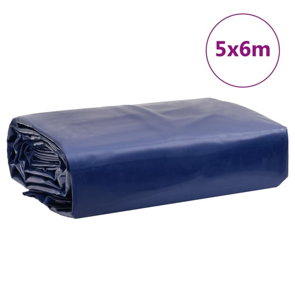 vidaXL presenning 5x6 m 650 g/m² blå