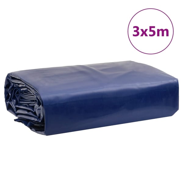 vidaXL presenning 3x5 m 650 g/m² blå