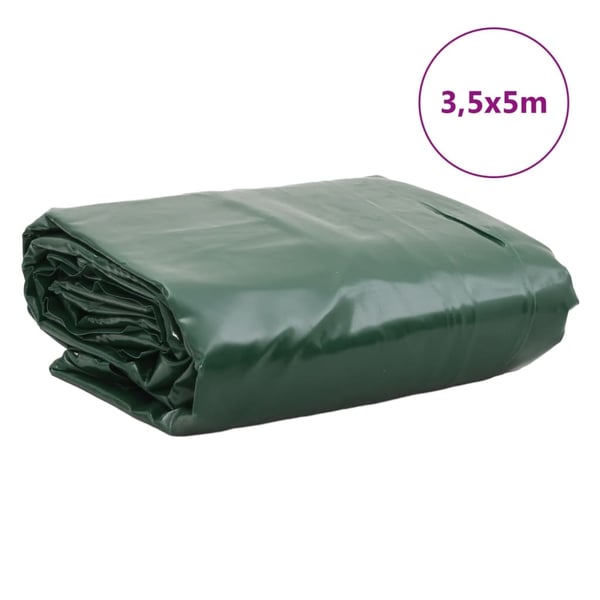 vidaXL presenning 3,5x5 m 650 g/m² grøn