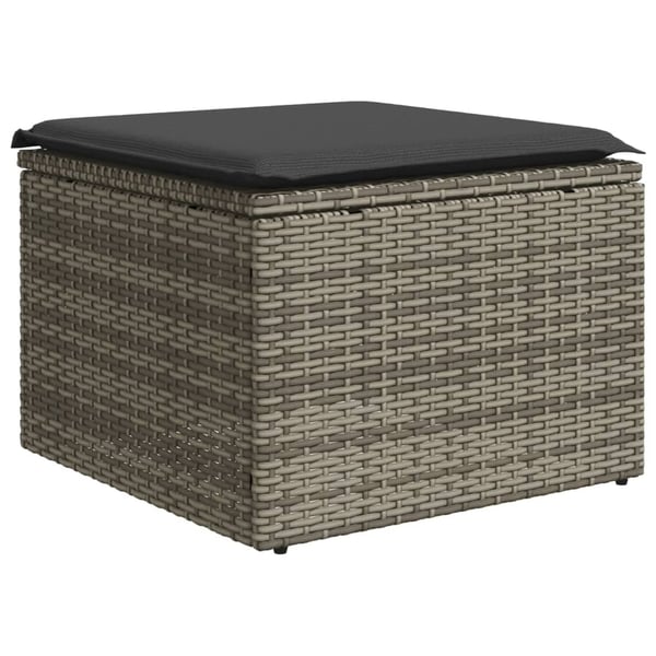 vidaXL sofasæt til haven 6 dele med hynder polyrattan grå