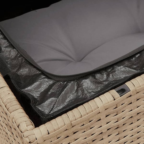 vidaXL havesofasæt 12 dele med hynder polyrattan beige