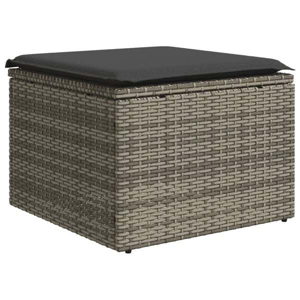 vidaXL sofasæt til haven 6 dele med hynder polyrattan grå