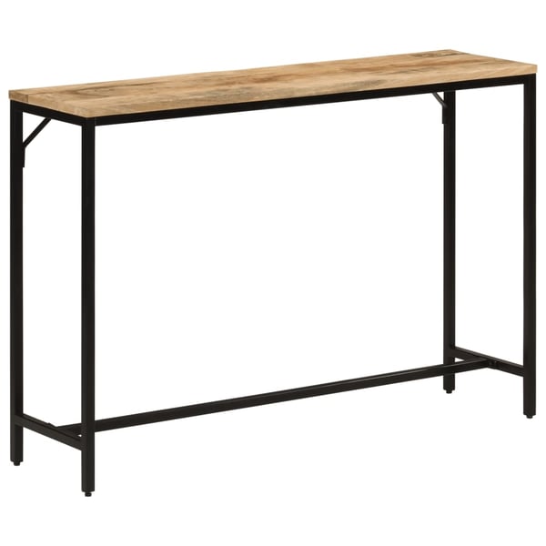vidaXL Konsollbord 110x30x75 cm grovt heltre mangotre og jern
