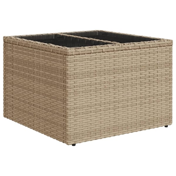 vidaXL Loungegrupp för trädgården m. dynor 11 delar beige konstrotting