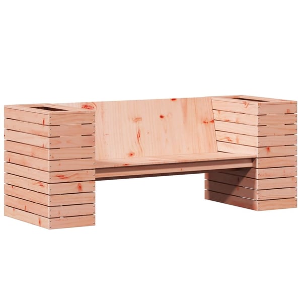 vidaXL bænk med plantekasser 167,5x60x65 cm massivt douglasgran