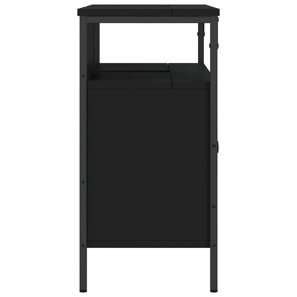 vidaXL underskab til håndvask 80x30x60 cm konstrueret træ sort
